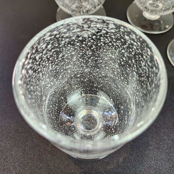 Bubble Glass Clear Glasses Set of 5 - Picture 4 of 6